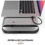 MONITORMATE ProBASE Gen2 10Gbps USB-C Monitor&Laptop Stand with USB3.1 Gen2 Hub/4K@60fps HDMI/UHS-II CardReader/Ethernet. Compatible with MacBook Pro 16″/MacBook Pro 15″ 2017 or Later(Grey)