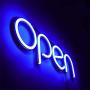 LED Open Sign,16x6 inch Open Sign for Business,with Multiple Flashing Modes, Ideal for Restaurant, Bar, Salon and More,24V/1A Power Supply，with Open/Close Sign (Blue)