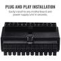 Cooler Master CMA-CEMB01XXBK1-GL 24 Pin 90 Degree Adapter (with Build-in Capacitor)