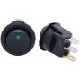 Twidec/8Pcs Round Dot Lighted Rocker Switch Toggle 20A 12V DC On/Off SPST Switch Control For Car Or Boat With Red Blue Green Yellow（4 color） LED Light KCD2-102N-4C
