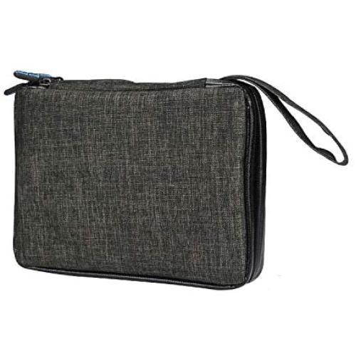 Smilepowo Electronics Organizer, Electronic Travel Universal Cable Organizer Waterproof Bag for USB Cable, Phone, Mini Tablet, Power Bank, Battery Charger, E-Book, SD Card, U Disk, Camera Battery-Grey