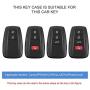 ELOHEI for Toyota Key Fob Cover Premium Soft TPU 360 Degree Protection Key Case Compatible with 2018 2019 2020 Toyota Camry RAV4 Avalon C-HR Prius Corolla Smart Key (Red)