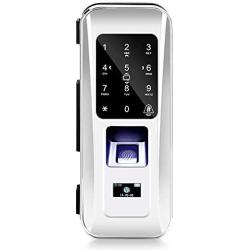Electronic Smart Glass Door Lock Fingerprint Smart Lock Password Door Access Control System Fingerprint/Password/Swipe/Remote Unlock for Home Office (#3)