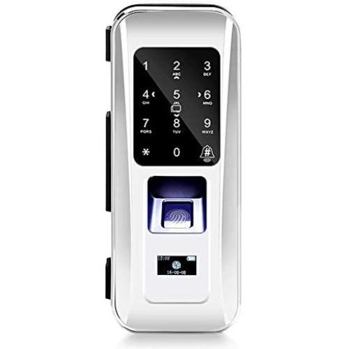 Electronic Smart Glass Door Lock Fingerprint Smart Lock Password Door Access Control System Fingerprint/Password/Swipe/Remote Unlock for Home Office (#3)