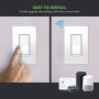 TOPGREENER Wi-Fi Single Relay Module, 120-240VAC, 10A, UL Listed, TGWFRSM1, Black Hidden Smart Switch