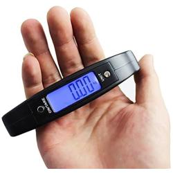 Odowalker Fishing Scale Luggage Weighing Scale Digital Electronic Balance Backlit LCD Display Scales with Hanging Hook,50 Killogram / 110 lb - Big Handle
