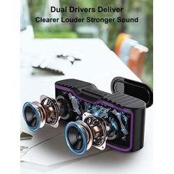 AOMAIS Sport II Portable Wireless Bluetooth Speakers Waterproof IPX7, 15H Playtime, V5.0, 20W Bass Sound, Stereo Pairing, for Outdoors, Travel, Pool, Home Party 2020 Upgrade Purple