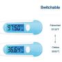 Easy@Home Digital Basal Thermometer with Blue Backlight LCD Display, 1/100th Degree High Precision and Memory Recall, Upgraded EBT-100B(Blue)