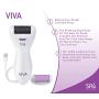 Spa Sciences VIVA Most Powerful Pedicure Tool Available-Professional Electronic Foot Smoothing Pedi Tool for Removing Hard, Dry, Cracked Skin/Calluses on Feet, Rechargeable-2 Treatment Heads Included