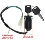 WOOSTAR 2 Wire Ignition Key Switch On Off 2 Position for 50cc 70cc 90cc 110cc 125cc 150cc 200cc 250cc Electrical Scooter Go Cart ATV 4 Wheeler Quad