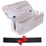 Cable Management Box & Cord Organizer- Cable Organizer for Desk, Home, Office. Hides Wires, Surge Protectors, Power Strips. Eco Friendly Mango Wood Cord Management Solution (Whitewash)
