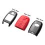 TANGSEN Key Fob Case for KIA OPTIMA RIO SORENTO SPORTAGE 4 Button Keyless Entry Remote Black Carbon Fiber Pattern ABS Red Silicone Cover