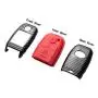 TANGSEN Key Fob Case for KIA OPTIMA RIO SORENTO SPORTAGE 4 Button Keyless Entry Remote Black Carbon Fiber Pattern ABS Red Silicone Cover