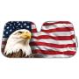 BDK Patriotic USA Eagle Flag Front Windshield Sunshade-Accordion Folding Auto Shade for Car Truck SUV-Blocks UV Rays Sun Visor Protector-Keeps Your Vehicle Cool-58 x 28 Inch