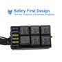 WATERWICH 6 Gang Switch Panel Electronic Relay System Circuit Control Box Waterproof Fuse Relay Box Wiring Harness Assemblies for Car Auto Truck Boat Marine (Universal 6 Gang Button Switch Panel)