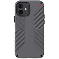 Speck Products Presidio2 Grip iPhone 12, iPhone 12 Pro Case, Graphite Grey/Graphite Grey/Bold Red (138487-9309)