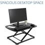 FlexiSpot Laptop Desk Riser - 27'' Standing Desk Sturdy Sit Stand up Converter for Laptop Notebook (ML2B Black Laptop Stand, No Assembly Required)