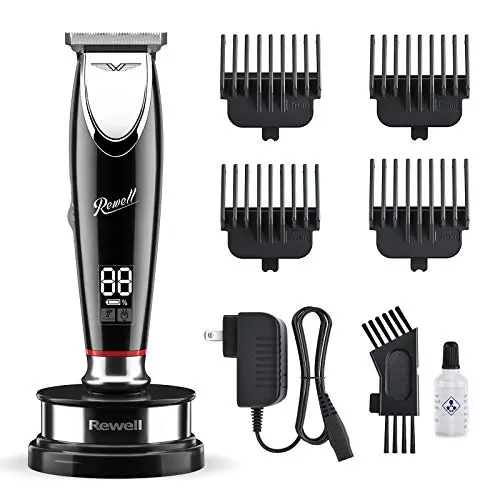 Rewell Mens Cordless Hair Clipper, Professional Hair Trimmer for Grooming, Electric Barber Rechargeable T-Blade Home Hair Cutting Kit Rewell Mens Cordless Hair Clipper, Professional Hair Trimmer for Grooming, Electric Barber Rechargeable T-Blade Home Hair Cutting Kit