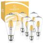 Dimmable LED Edison Light Bulbs: 6 Watt, 2700K Soft White Lightbulbs - 60W Equivalent - E26 Base - Vintage Light Bulb Set - 6 Pack