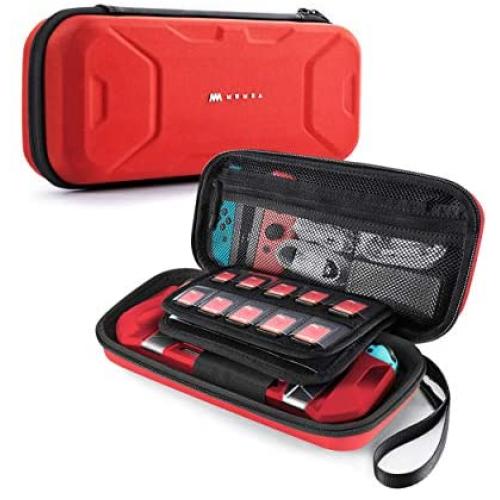 Mumba Switch Carrying Case, [Plus Version] Portable Protective Travel Carry Handbag Pouch for Blade/Battle Case [Large Capacity] (Red)