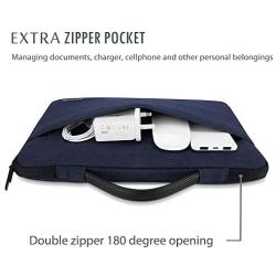 ProCase 12-12.9 inch Sleeve Case Bag for Surface Pro X 2017/Pro 7 6 4 3, MacBook Pro 13, iPad Pro Protective Carrying Cover Handbag for 11'' 12'' Lenovo Dell Toshiba HP Acer Chromebook -Darkblue