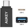AUKEY USB C Adapter, [3 Pack] USB C to USB 3.0 Adapter Compatible with MacBook Pro 2017/2016 , Google Chromebook Pixelbook , Samsung Galaxy S9 S8 S8+ Note8, Google Pixel 2/2XL - Black