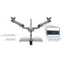 Mount-It! Expandable Two Monitor Computer Desk Mount Spring Arm Quick Release (MI-45116)