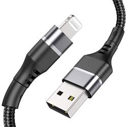 Syncwire iPhone Charger Lightning Cable 6ft [Apple MFI Certified] Upgraded Nylon Braided Fast Charging & Syncing Apple Charger Cord for iPhone 12 11 XS Max XR X 8 Plus 7 Plus 6S 6 Plus Se iPad - Black