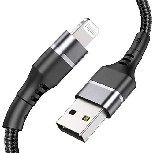 Syncwire iPhone Charger Lightning Cable 6ft [Apple MFI Certified] Upgraded Nylon Braided Fast Charging & Syncing Apple Charger Cord for iPhone 12 11 XS Max XR X 8 Plus 7 Plus 6S 6 Plus Se iPad - Black