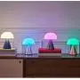 Lexon MINA L - Portable LED lamp, 24 Hours of Battery Life, 9 Ambient Colors with Pressure Dimmer Switch Light, IPX4 Water Resistance, QI Charging or USB-C - Aluminium/Alu Poli