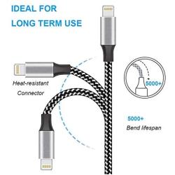 UNEN iPhone Charger,MFi Certified Lightning Cable 5Pack(3/3/6/6/10FT)Fast Charging Cable Nylon Braided Compatible iPhone12/11/Pro/X/Xs Max/XR and More