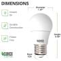 Sunco Lighting 6 Pack A15 LED Bulb, 8W=60W, 2700K Soft White, Dimmable, 800 LM, E26 Base, Refrigerator & Fan Light - UL, Energy Star