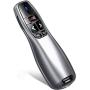 Wireless Presentation Remote, RF 2.4Ghz USB Rechargeable Powerpoint Presenter Clicker Remote Control Pointer for Mac/PC