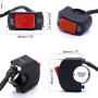 Taiss 12V 7/8″(22mm) Universal Motorcycle Handlebar Switch for U5 U7 U2 Motorcycles Scooter Electrombile Motorbike Headlight Red On Off Button F001-R