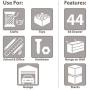 Akro-Mils 44 Drawer 10144, Plastic Parts Storage Hardware and Craft Cabinet, (20-Inch W x 6-Inch D x 16-Inch H), Black (1-Pack)