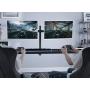DESINO Dual Monitor Stand- Fully Adjustable Monitor Arm Desk Mount Heavy Duty Fit 2/Two LCD Screens up to 32 Inch, Mechanical Warfare Red