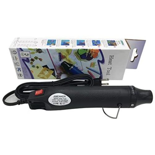 Heat Gun resin bubble remover 6.6ft Cable Dual-Temperature 300W Hot Air Gun for Drying Paint, Clay, embossing heat gun