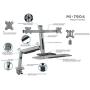Mount-It! Stand Up Workstation with Dual Monitor Mount - Standing Desk Converter with Height Adjustable Keyboard & Counterbalance Monitor Arm