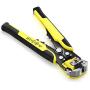 Wire Stripper 24-10 AW/ 34-3 Gauge/ 0.2-6 mm, Dromild Automatic Wire Stripping Tool, 8 Inch Self-adjusting Wire Stripper, 3 in 1 Wire Stripping Pliers for Wire Stripping, Cutting, Crimping