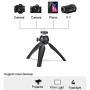Coolux Mini Tripod Projector Mount with 360 Degrees Rotatable Heads for Projectors DSLR DVR Cameras Mini Webcam, Mount with Metal Ballhead for Camera … (Black)