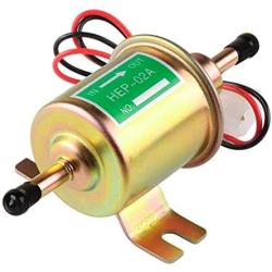 Electric Fuel Pump 12v Universal Inline Fuel Pump Low Pressure 2.5-4 PSI Gas Diesel Transfer Fuel Pump for Carburetor Lawnmover Boat Carter HEP-02A