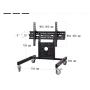sunter98 Rolling TV Mount Stand Trolley 32-65inch Plasma Screen LED LCD Monitor Low Height Stand Cart D750