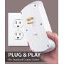 Fosmon 6 Outlet Surge Protector 1200J (2 Pack) with 3.1A Dual USB Ports Charger, Multi Plug Outlet Extender 1875 Watt, 3-Prong Grounded Wall Tap Splitter Adapter