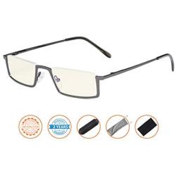 Blue Light Filter Glasses Men Women Reading Computer Half-rim Reader Eyeglasses