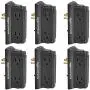 AmazonCommercial Black, 6-Pack Mounted Wall Adapter Tap Surge Protector