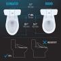 TOTO SW3046#01 S500E Electronic Bidet Toilet Cleansing, Instantaneous Water, EWATER Deodorizer, Warm Air Dryer, and Heated Seat, Elongated Contemporary, Cotton White