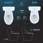 TOTO SW3056#01 S550E Electronic Bidet Toilet Seat with Cleansing Warm, Nightlight, Auto Open and Close Lid, Instantaneous Water Heating, and EWATER+, Elongated Contemporary, Cotton White