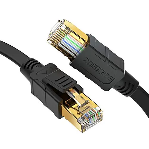 Zoegate Cat 8 Ethernet Cable 16 FT, 26AWG Heavy Duty High Speed RJ45 Connector, Cat8 LAN Gold Plated 40Gbps 2000Mhz Network, Indoor&Outdoor UV Resistant for Router/Modem/Gaming/Switch Zoegate Cat 8 Ethernet Cable 16 FT, 26AWG Heavy Duty High Speed RJ45 Connector, Cat8 LAN Gold Plated 40Gbps 2000Mhz Network, Indoor&Outdoor UV Resistant for Router/Modem/Gaming/Switch