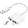 (Apple MFi Certified) Headphone Splitter Lightning to 3.5mm Jack Adapter 2 in 1 Charger Accessories Cables & Audio Connector Earphone Splitter Adaptor Compatible for iPhone Xs/XR/ 8/8 P/X / 7& All iOS