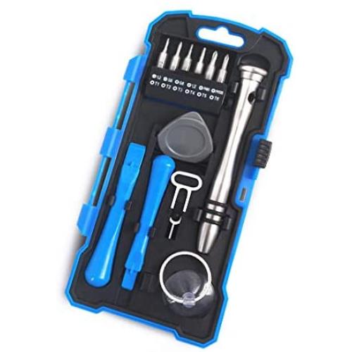 Lee_store 18 in 1 Precision Screwdriver Repair Tool Kit, S2 Carbide Screwdriver Head, Demolition Toolbox Set for Mobile Phones, Laptops, Tablets, Watches and Other Electronic Products